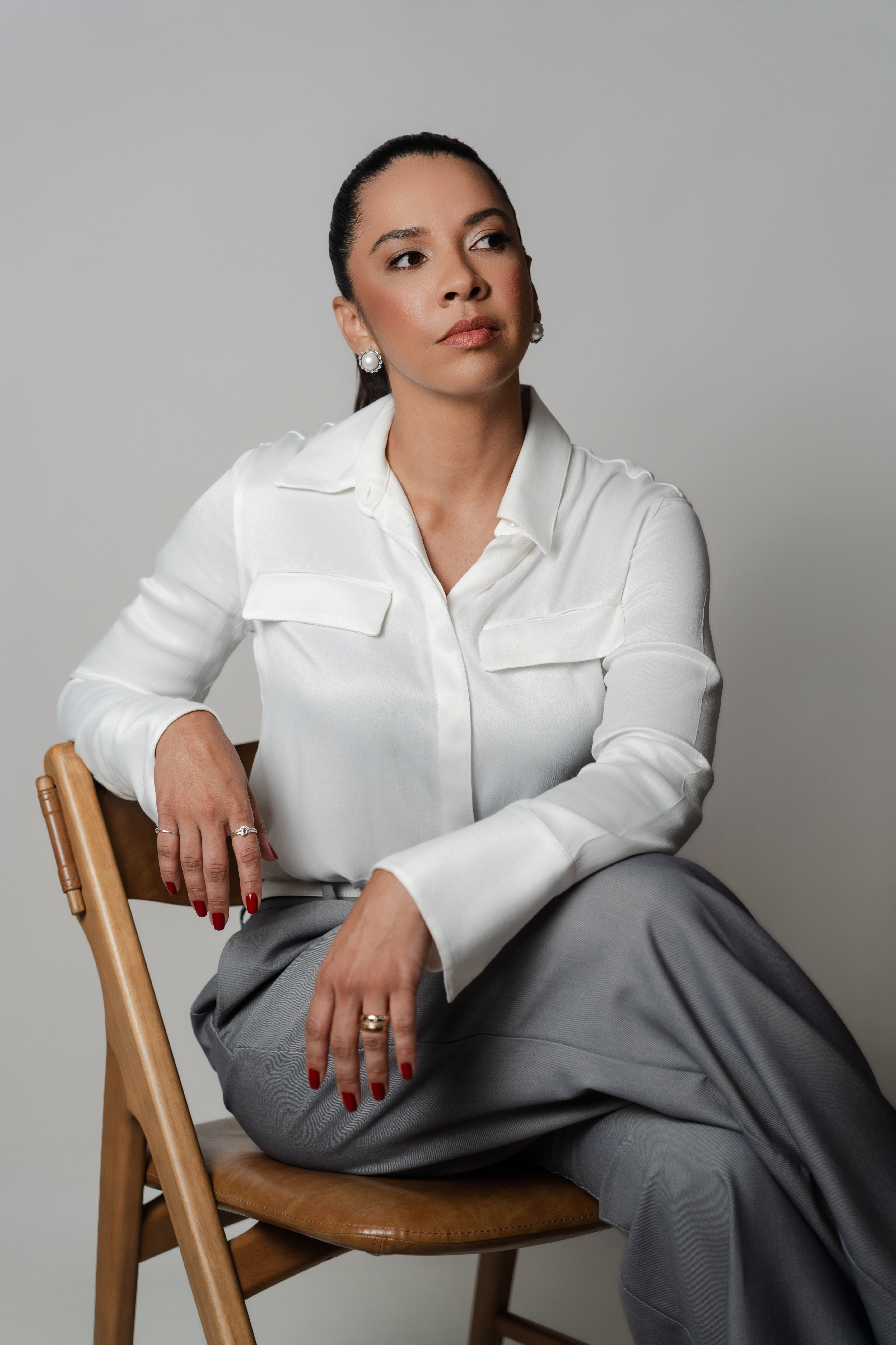 Renatha Mello durante uma palestra